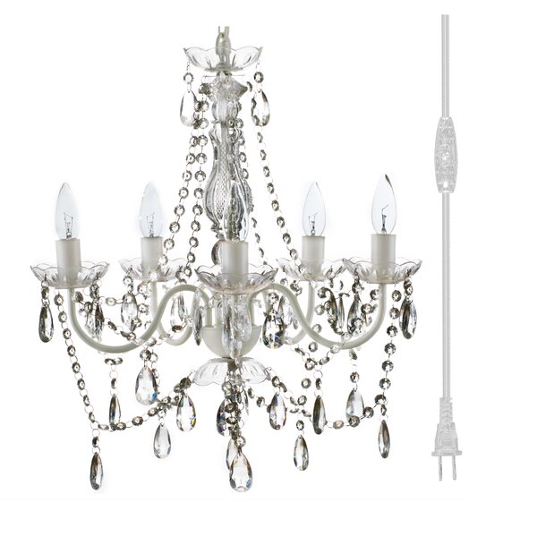 Plug in chandelier deals light